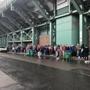 Baseball fans waited in line for special $9 student tickets for the World Series. 